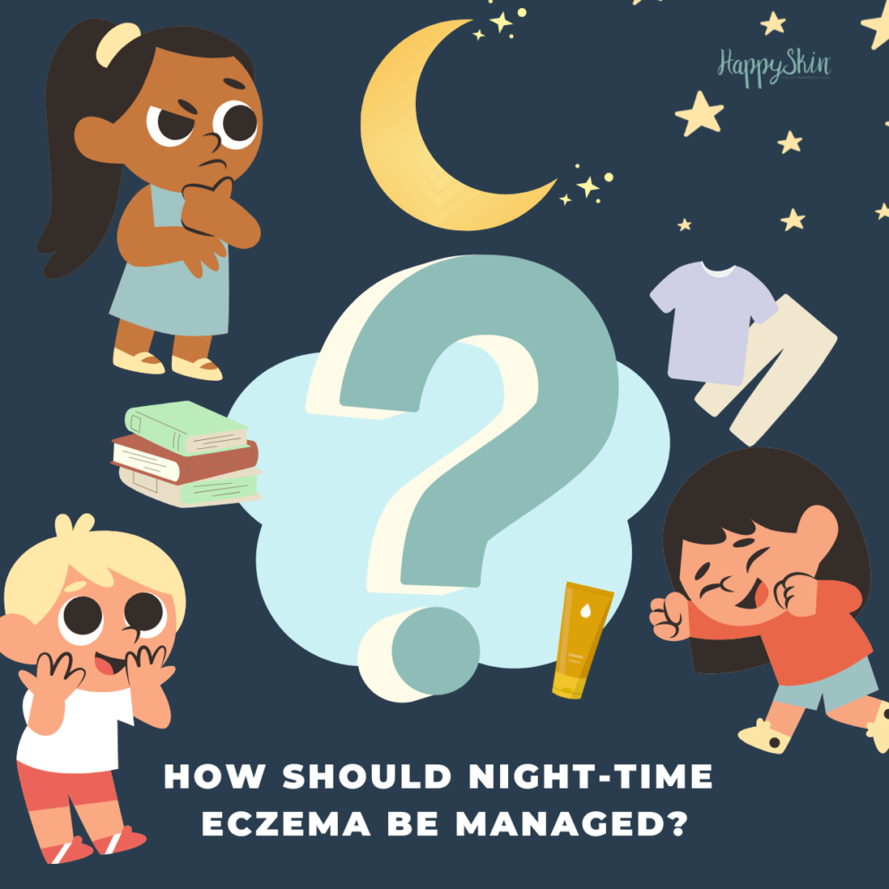 how should night time eczema be managed?