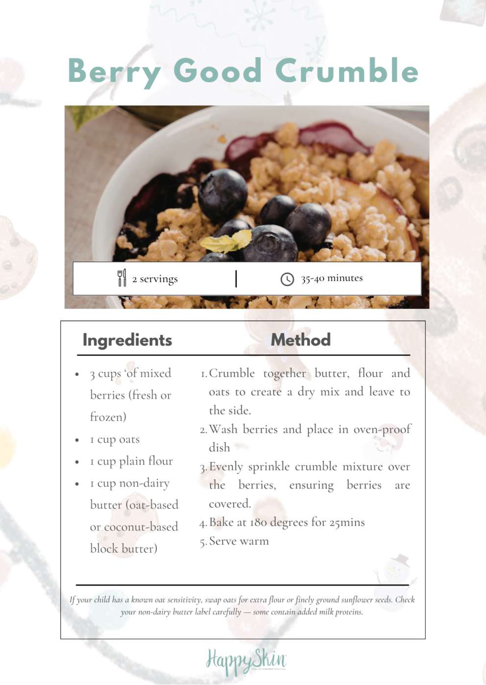berry good crumble easy recipe for kids